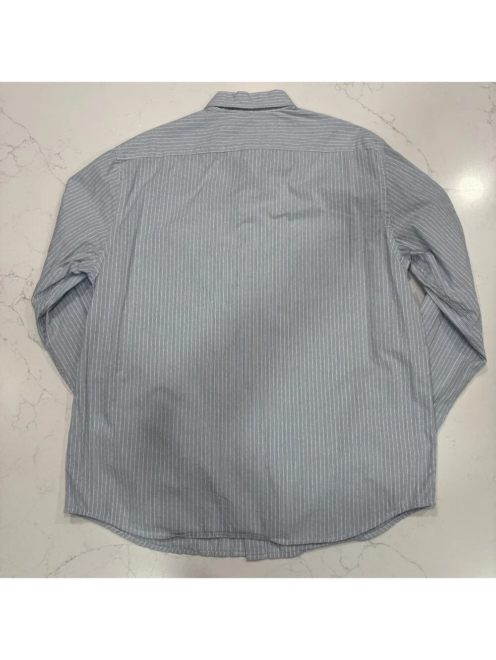 Banana Republic Untucked Fit Blue White Striped Button Down Shirt Men's Large L